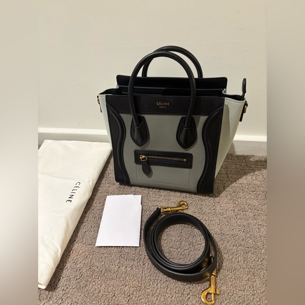 Celine Luggage nano Shopper tote Shoulder Bag NWT